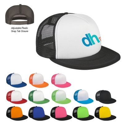Flat Bill Trucker Cap